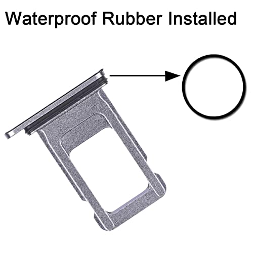 Phoupair Sim Card Slot Tray Holder Replacement Compatible With Iphone 11 6.1 Inch Rubber Gasket And Sim Pin (Purple)(Single Sim Version) #TOP2