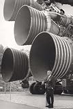 History Galore 4"x6" Gallery Poster, werner von Braun Standing by Five F-1 Engines Saturn V Engines (clean up his face)