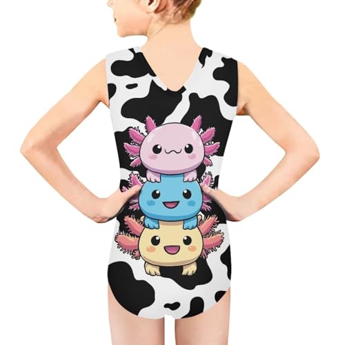 Image of Girls Swimsuits Size 3-14 Kids Summer Sleeveless One Piece Bathing Suit Beach V-Neck