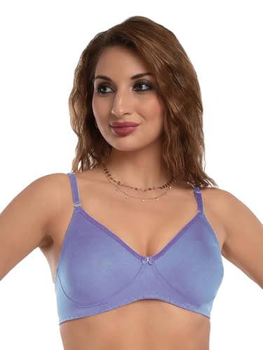 Image of Daisy DEE Women's Cotton Seamless Wire-Free Bra | Lightly-Padded | Full Coverage Everyday Bra | Comfortable Fit for T-Shirts Bra - NLPZ