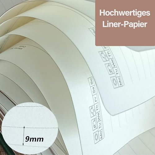 HwxBen Notizbuch (14.5 x 21 cm) Liniert, 360 Seiten – Tagebuch für Erwachsene mit Stift, PU Leder Hardcover Notizblock – Ideal als Geschenk für Familie und Freunde – Premium Grau