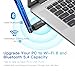 Krisnorey 2-in-1 Wi-Fi 6 Bluetooth 5.4 USB Adapter for PC Laptop, 5dBi High Gain AX900 2.4G/5GHz Wireless WiFi Network Dongle Auto-Driver for Windows 11 10 Desktop, Plug n Pair Headset, Keyboard, Mice