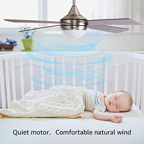 Deckenventilator Ovlaim 122 cm mit dimmbarer LED-Beleuchtung