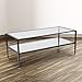 Flash Furniture Newport Collection Glass Coffee Table with Black Metal Frame