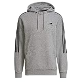 Ajuste regular adidas M Cut 3S HD Sweatshirt, Men\'s, Medium Grey Heather/Black, 2XL
