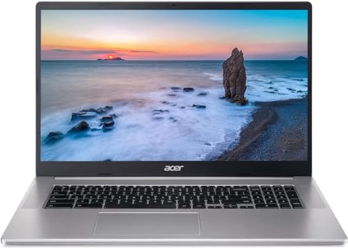 Acer Chromebook 17 IPS Full HD(1920x1080) Screen Intel Celeron Processor Up to 2.80 GHz 4GB DDR4 Ram 64GB SSD Super-Fast 6th Gen WiFi Chrome OS Natural Silver (Renewed)