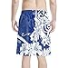 Gekhuqory Couples Matching Swimsuits Men's Swim Trunks Breathable Beach Shorts Fashion Blue Hibiscus Flowers Print Mens Swim Trunks Couples Swimwears Matching His and Hers for Honeymoon M