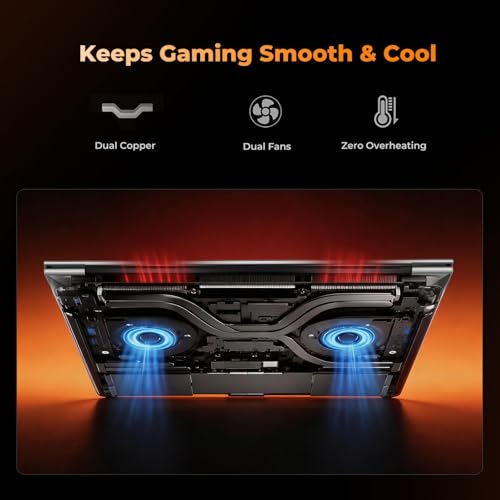 Image of 2026 Flagship 15.6 inch Gaming Laptop | AMD Ryzen 7 6800H | 32GB DDR5 RAM | 1TB NVMe SSD | 8C /16T Up to 4.7GHz | Wins 11 Pro | Backlit Keyboard Fingerprint | Lightweight 3.5lb | 2-Year Warranty
