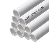 HJ 4FT Feet PVC Pipe 10PCS White Sch40 Industrial Pipes (1