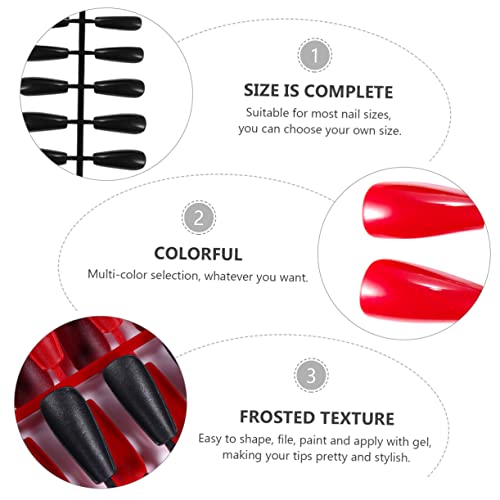 FRCOLOR 72 Peças De Unhas Postiças De Acrílico Unhas Postiças Unhas Postiças Unhas Falsas Francesas