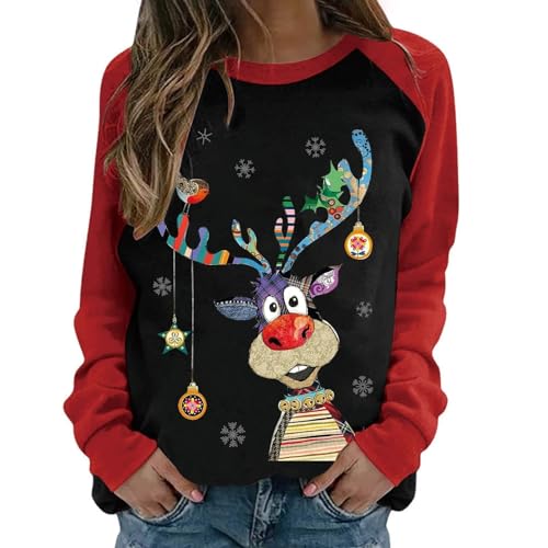 Norweger Pullover Damen Rentiere 29 Norweger Pullover Damen,Damen Herbst Winter Mädchen Freizeit...