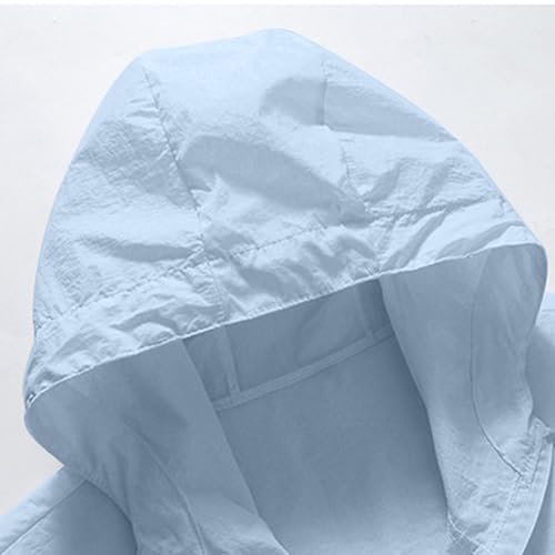 UPF 50 Long Sleeve Men Hoodie Lightweight Solid Color Full Zip Jackets with Pockets 2025 Summer Relaxed Gym Clothes4