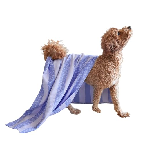 Dock & Bay Pet Towel - Super Absorbent & Quick Drying Dog Towels with Bag - 100% Recycled - Pawfect Purple, Large (120x70cm, 47x27)