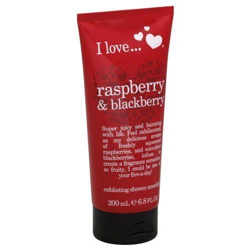 I Love Exfoliating Shower Smoothie, Raspberry & Blackberry 6.8 Fl Oz (200 Ml)