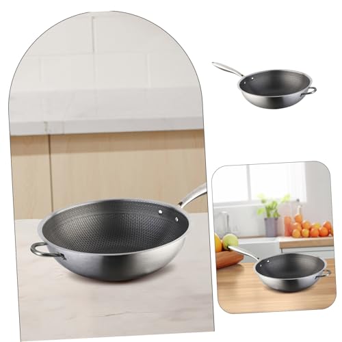 Wok de acero inoxidable COLLBATH con mango honeycomb miniatura 3