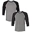 (1) Black/Deep Hthr + (1) Gry/Chr Blk Trb