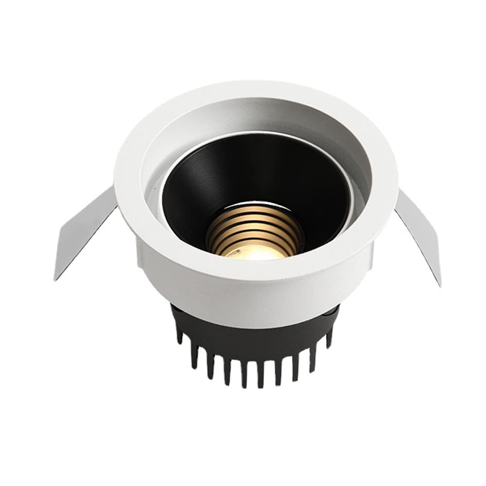 GTHTUHFD Canless Anti-Glare Downlight,10W,12W,15W Retrofit Spotlights, 3.5Inch Round Ceiling Recessed Light,Disk Light,3 Color Temperature Selectable,15w-6000k