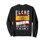 Elche España Bandera GPS Coordenadas De Elche Sudadera