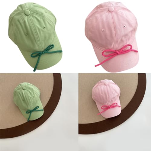 Kids Colorful Bow Baseball Hats Colorful Bow Versatile Hats for Spring Breathable Hat for Adults Casual Sport2