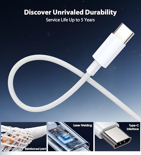 106W Compatible With MacBook Pro MacBook Air Charger Charger 13 14 15 16 inch 2025 2024 2023 2022 2021 2020, M1 M2 M3 M4 Laptop USB C Power Adapter, iPad, 10FT USB-C Cable - Image 3