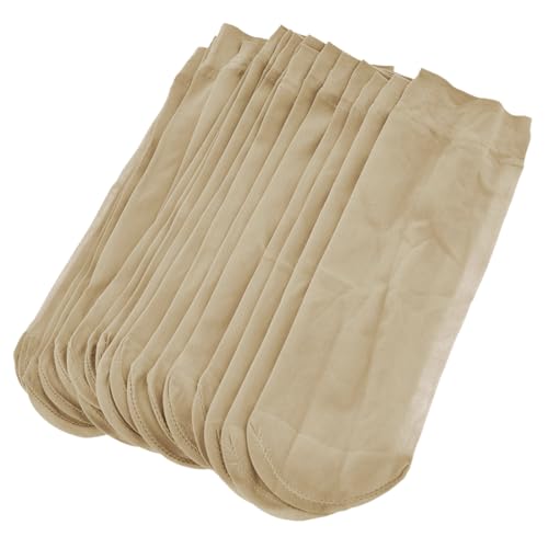 Chaussettes courtes extensibles Allegra K beige en lot de 10 paires confortables