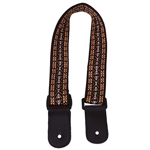 Ukulele Strap Hawaiian Ethnic Style Guitar Strap Adjustable Shoulder Strap 70?120cm for Adults Children Gifts(19 * 5 * 4cm-Yellow) Ukri accessoriesUkulele accessories - Image 4