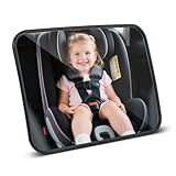 Romon Specchietto Retrovisore Bambini, Rotazione 360° Infrangibile Specchio Auto Neonato Con Cinghia Regolabile, Vista Chiara, Accessori Auto