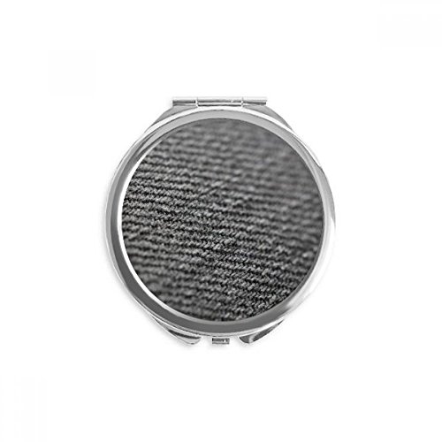 Miroir de poche en tissu de lin gris pour vos retouches maquillage nomades