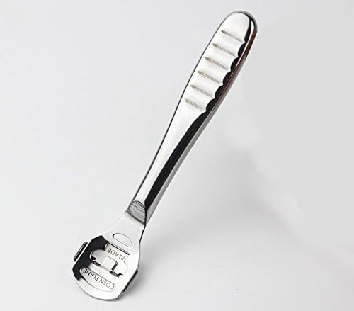 Stainless steel handle Callus Corn Hard Skin Remover, Stainless Steel Dead Skin Shaver Foot Pedicure Kit + 10 Blade Tool (Foot Scraper + Blade)