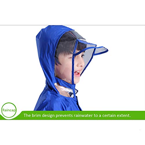 Zwbfu Capa de chuva infantil respirável impermeável para crianças, meninos, meninas, estudantes, cap
