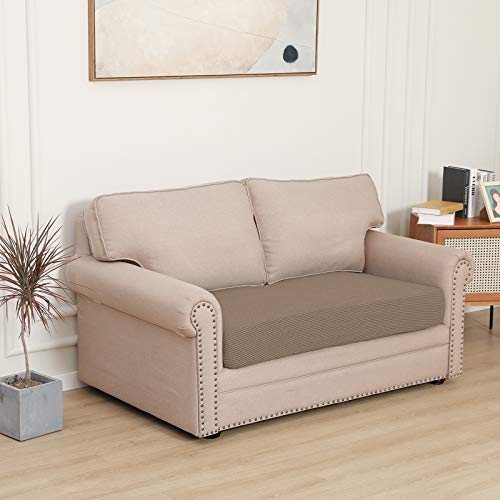 Image of Easy-Going Stretch 1 Piece Loveseat Couch Cushion Cover for Sofa
