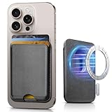 SOUNDBYTE Stronger Magnetic Wallet for iPhone 17/16/15/14/13/12 Series & for MagSafe Cases | N52 Magnet RFID Blocking Leather Magnetic Card Holder with Powerful Magnets | Holds 3 Cards | Black