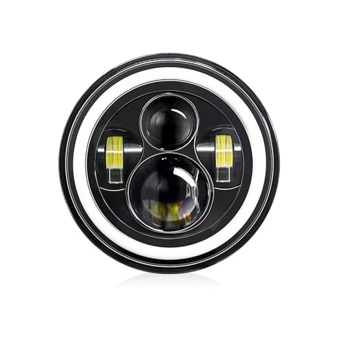 Feux antibrouillard pour Jeep JK phare rond 7 pouces LED 6000K optique Hummer 180W