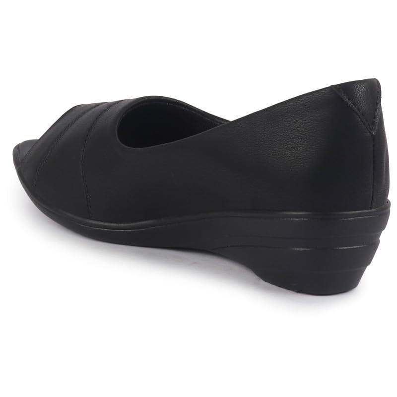Image of FAUSTO Women Stylish Backless Casual Ballets | Low Heel Cut-Out Slip-On Ballerinas | Comfortable Walking Flats Sandals | Memory Cusion Insole