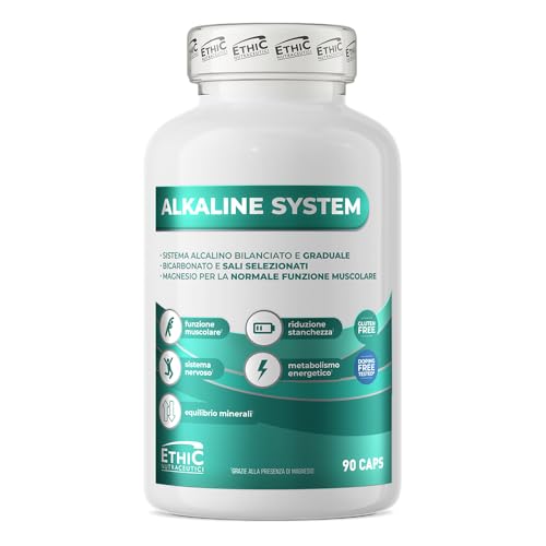 EthicSport - Alkaline System - Barattolo da 90 cps - Sistema alcalino bilanciato per la normale funzione muscolare