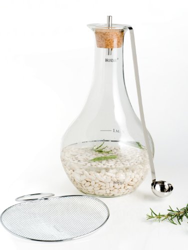 Brandani 62566 Fagioliera Vetro 2L Frangifiamma Mestolo