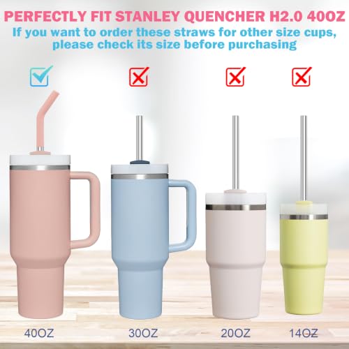 Image of LUCKINEE 6pcs Replacement Straws for Stanley Quencher H2.0 30oz 40oz