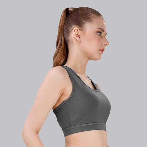 Image of SOIE Women's Medium Impact Quick Dry Padded Racerback Printed Athleisure Sports Bra