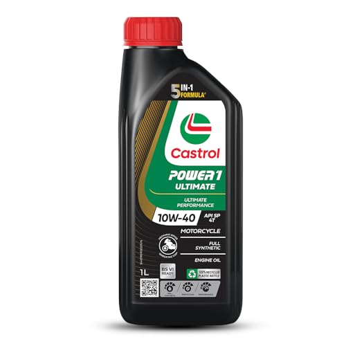 Castrol POWER1 Ultimate 10W-40 Full Synthetic Engine Oil (API SP,...