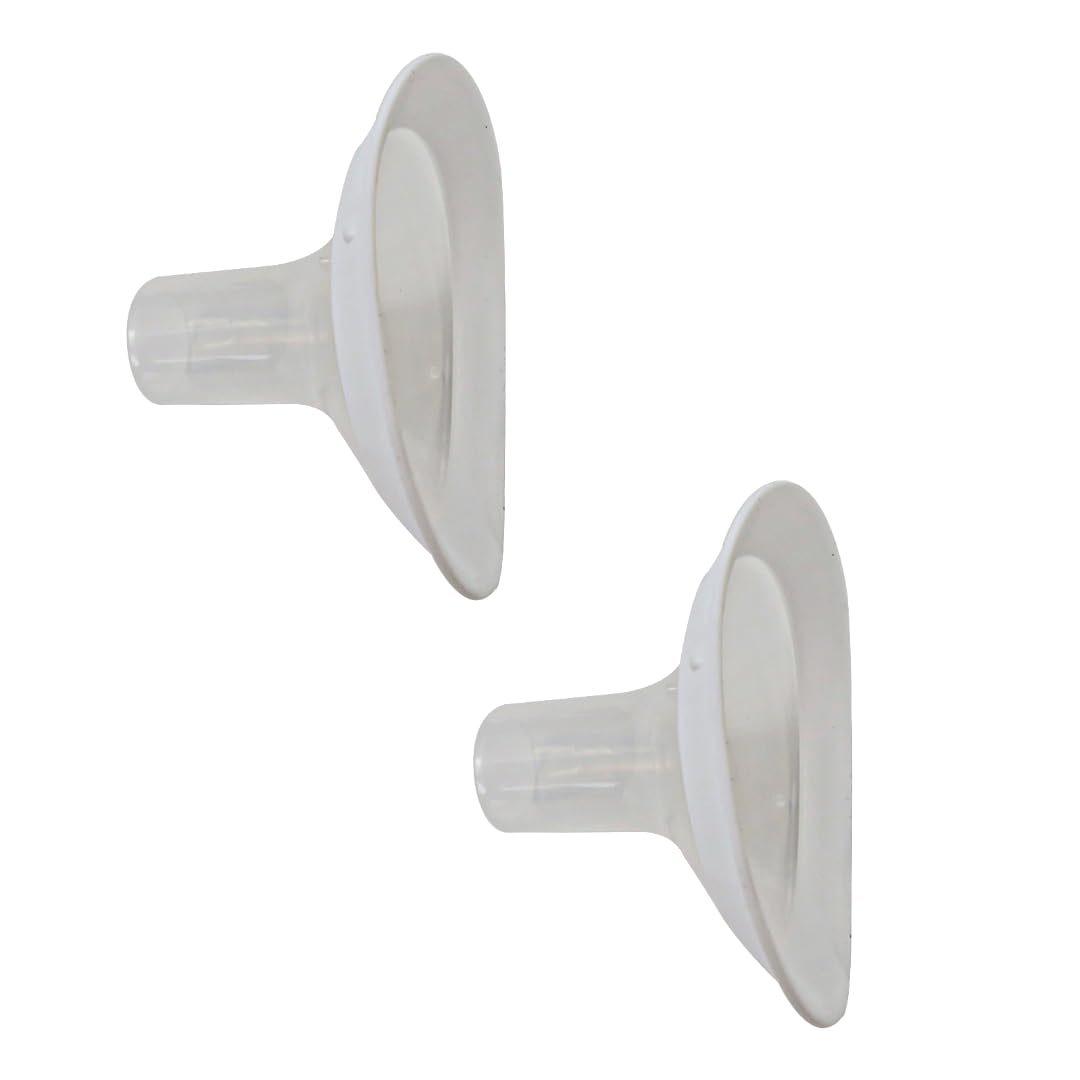INGQI 21mm Breast Pump Shields Flanges for Medela, Replace Flange Compatible for Medela Breast Bumps PersonalFit/Freestyle/Maxi/Freestyle Flex Connector (2 Pack)