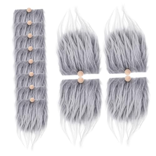 PHENOFICE 12 セット ノーム ひげ セット ノーム 木製 鼻 DIY フェイク ひげ クラフト フェイク ファー ノーム ノーム 木製 ビーズ 木製 ボール ノーム クラフト 用品 クマ