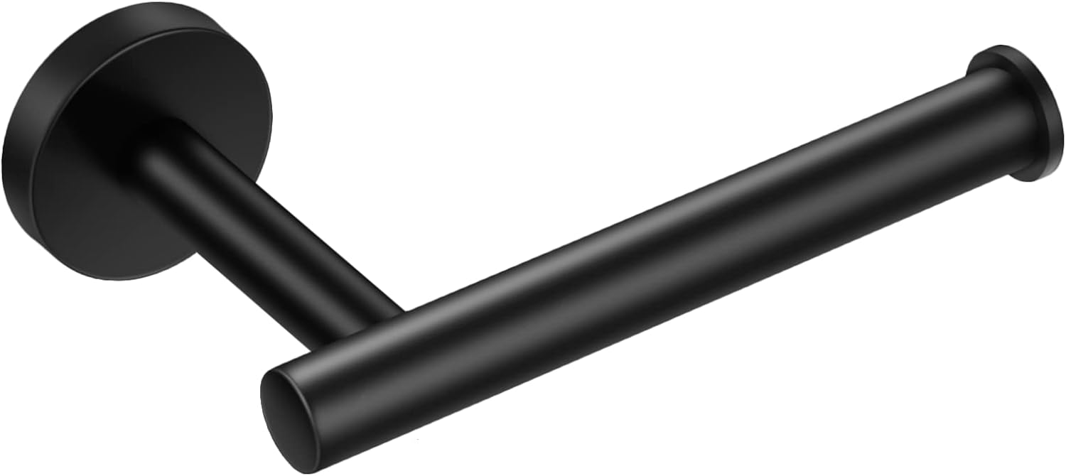 Toilet Paper Holder, Toilet Paper Roll Holder, Toilet Tissue Holder, Matte Black, Wall Mount, SUS304 Stainless Steel,Upgraded Size, Rustproof, for Bathroom/Washroom/Kitchen/RV/Camper Thumbnail