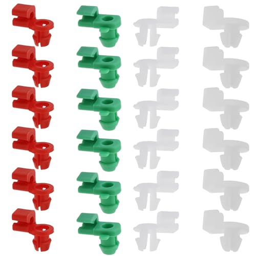 24PCS Car Door Lock Linkage Retainer Clips - Left Right Driver Lock Rod Clips, Plastic Tailgate Handle Rod Clip, Universal Car Retainer Clips and Moulding Fasteners for 2-3.5mm Hole