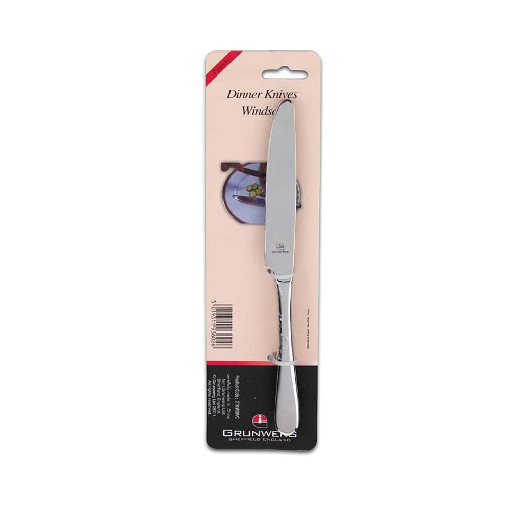 Grunwerg Silver Windsor Dinner Knives Pack 2