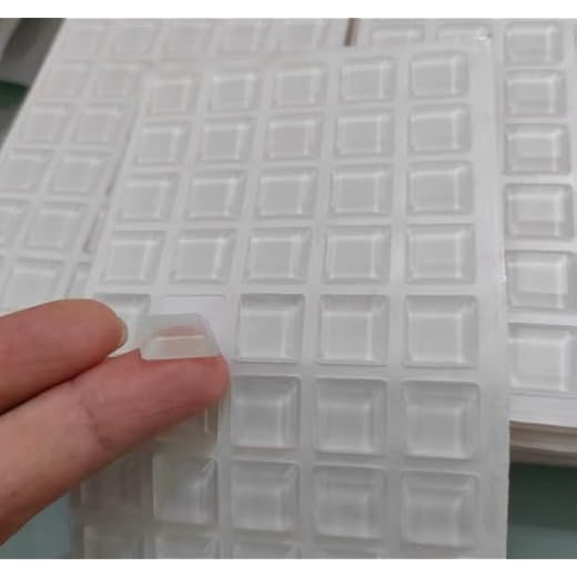 40pcs, Transparent, Self-Adhesive, Square, Buffer Pads
