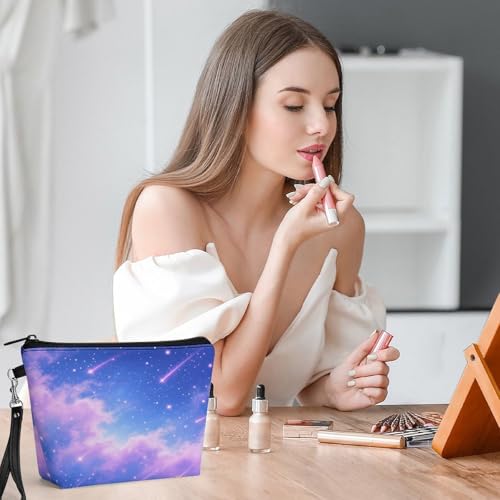 Bolsa de maquillaje de nebulosa de 8.9 pulgadas para organizar cosméticos 6