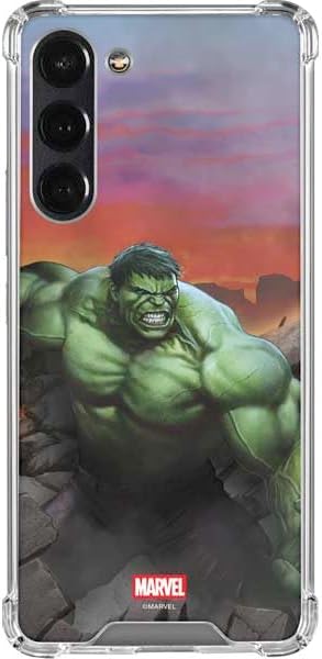 Skinit Clear Phone Case Compatible with Galaxy S24 FE - Officially Licensed Marvel Hulk Green Goliath Design