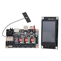 Risegun 3D Drucker Motherboard, 12-24 VDC MKS DLC32 V2.1 Graviermaschinen-Motherboard 32-Bit WiFi Offline Steuerung Mit 2,4-Zoll-Touchscreen TS24-R V2.1 A4988 Schrittmotortreiber
