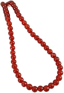 Chinese Style Red Jade Necklace, Luxurious Hetian Jade and Ruby Pendant Necklace for Women, Elegant Collarbone Chain（8MM）