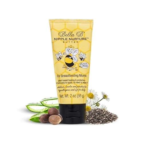 Image of Bella B Nurturing oz - Organic Nipple Cream For Breastfeeding - Natural Nipple Cream For Breastfeeding Organic, Nipple Butter, Fragrance Free, 2 Ounce